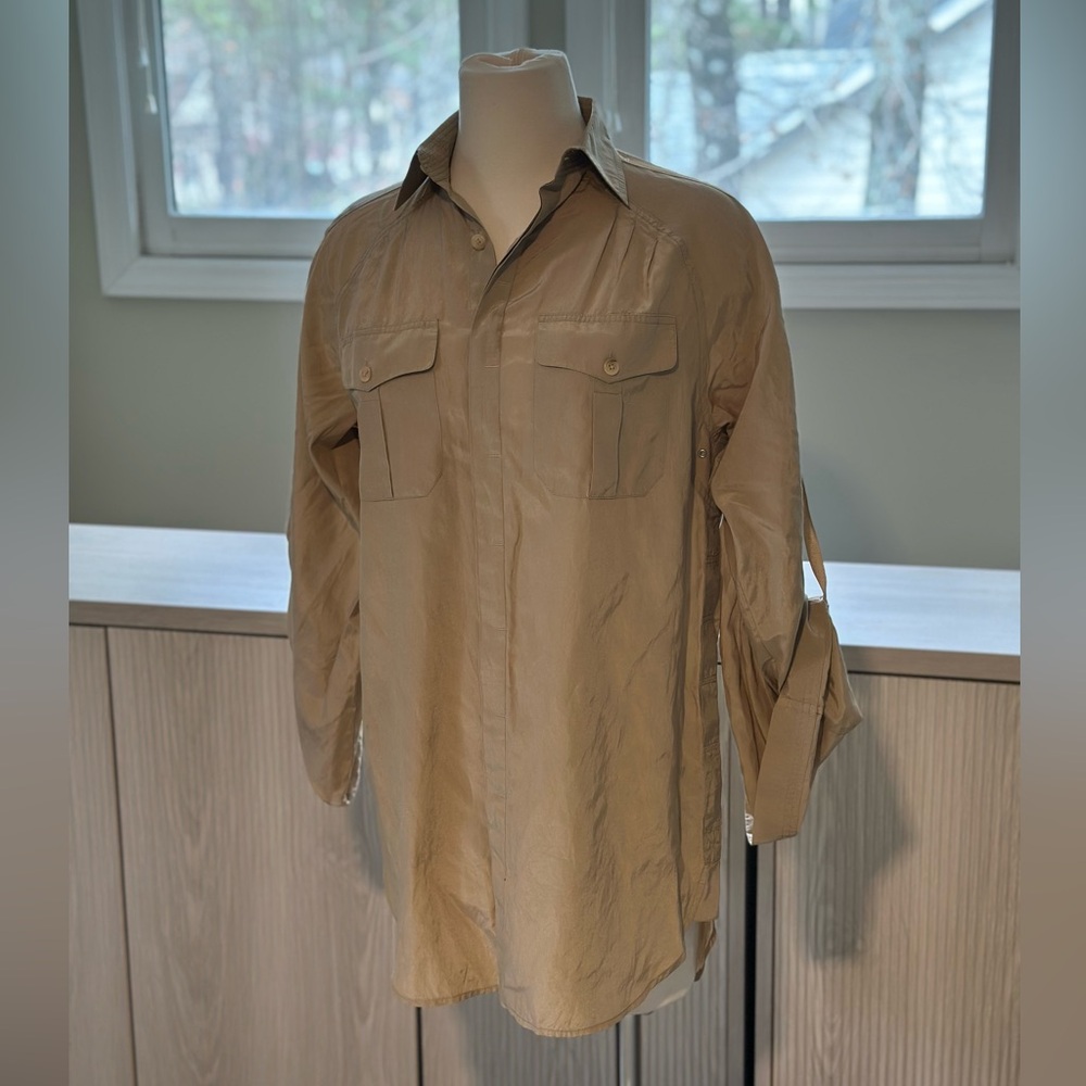 Ralph Lauren Black Label Silk Blend Button Up‎ Shirt